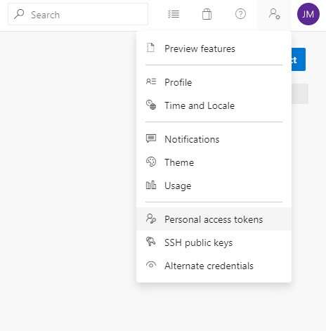 Personal Access Token dialog